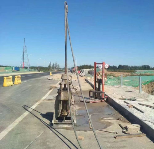 博湖公路高聚物注浆加固